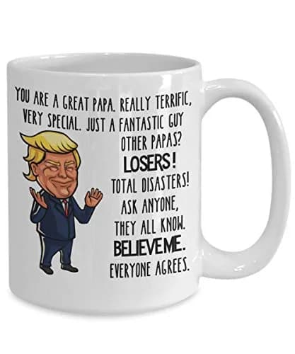 The Improper Mug Trump Papa Mug for Grandpa or Dad | Funny 11 or 15 oz White Ceramic Coffee Comment Cup thumbnail 2