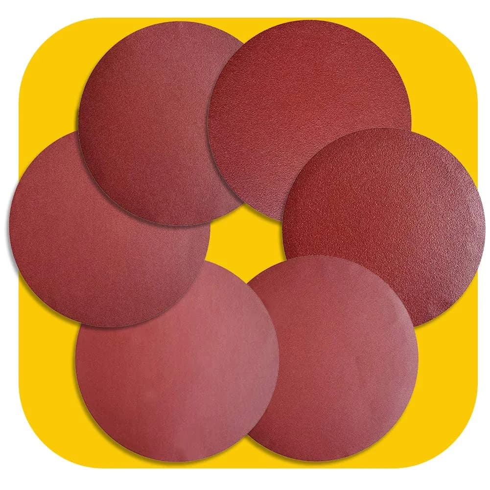 TPmax 18 PCS 12 Inch NO-Hole PSA Aluminum Oxide Sanding Disc | Self Stick, Fine Grits for Metal & Wood (70-120c)