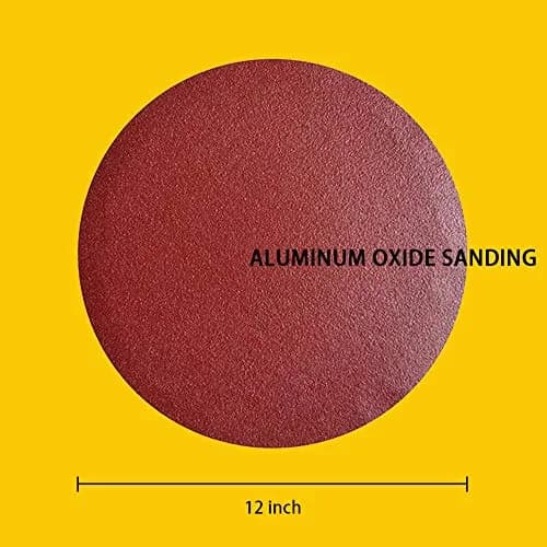 TPmax 18 PCS 12 Inch NO-Hole PSA Aluminum Oxide Sanding Disc | Self Stick, Fine Grits for Metal & Wood (70-120c) thumbnail 5