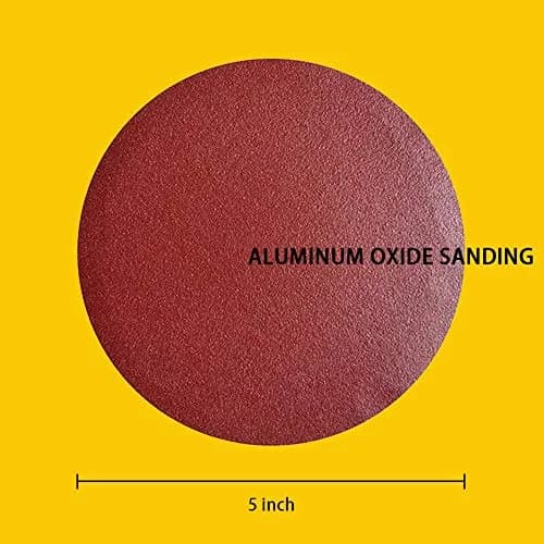 TPmax 60 PCS 5 Inch NO-Hole PSA Aluminum Oxide Sanding Disc | Self Stick, 10 Each of 60 100 150 180 240 400 Grit, Brown thumbnail 5