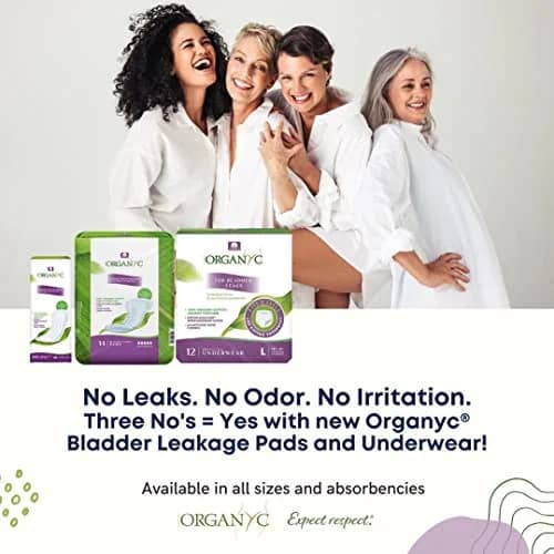 Organyc 100% Organic Cotton Light Incontinence Pads | Ultimate Flow, 14 Count thumbnail 4