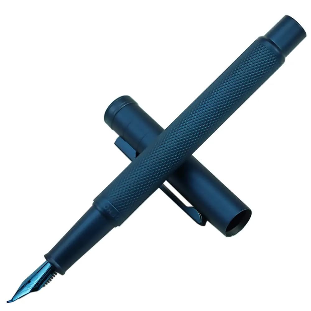 erofa Dark Blue Forest Fountain Pen Bent Nib Metal Writing Pen 12mm (0.47in) - view 2