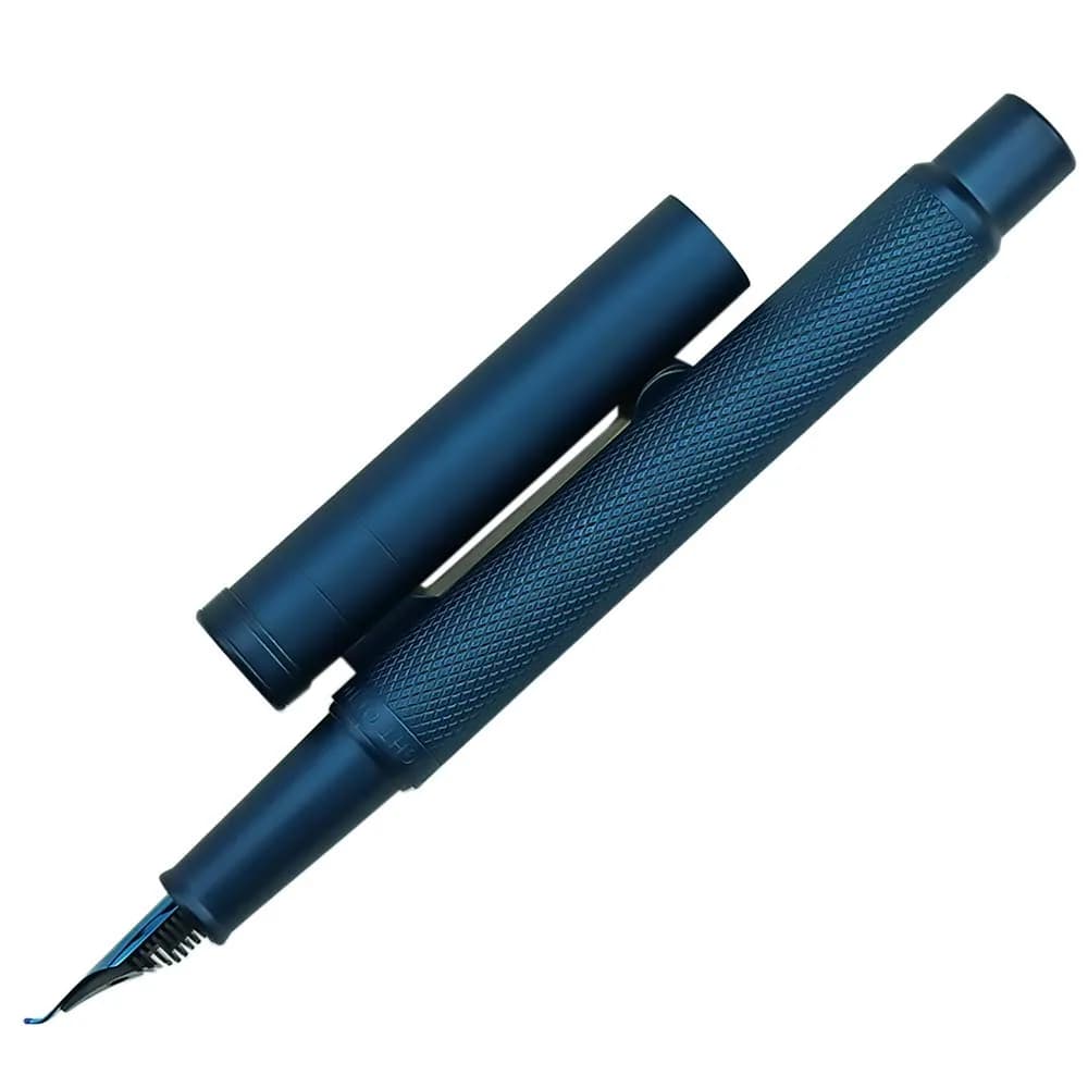 erofa Dark Blue Forest Fountain Pen Bent Nib Metal Writing Pen 12mm (0.47in) - view 3