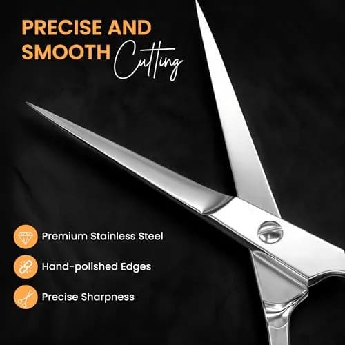 Utopia Care Black Hair Cutting Scissors 6.5 Inch | Professional Stainless Steel Shears for Salons & Barbers thumbnail 4