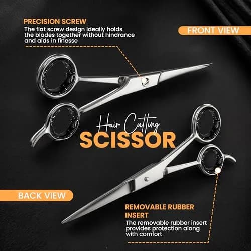 Utopia Care Black Hair Cutting Scissors 6.5 Inch | Professional Stainless Steel Shears for Salons & Barbers thumbnail 2