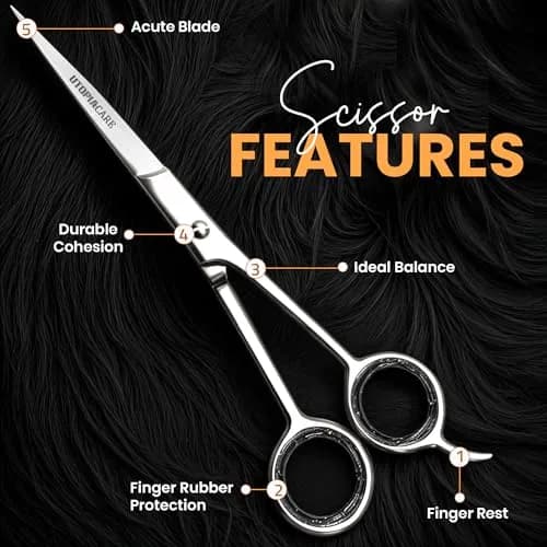 Utopia Care Black Hair Cutting Scissors 6.5 Inch | Professional Stainless Steel Shears for Salons & Barbers thumbnail 3
