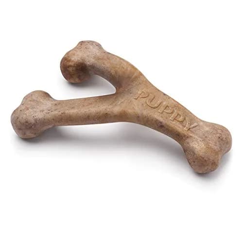 Benebone Puppy Wishbone Dog Chew Toy with Real Bacon Flavor, Medium | Durable Nylon Chew for Gentle Chewers thumbnail 1