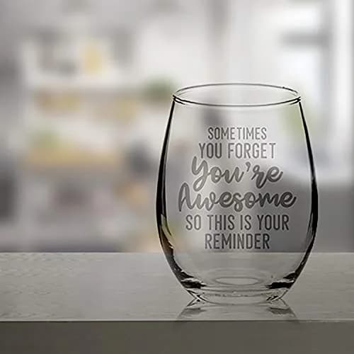 Veracco 15 oz Stemless Wine Glass | Funny Birthday Gift for Drinking Enthusiasts thumbnail 5