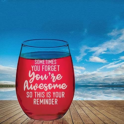 Veracco 15 oz Stemless Wine Glass | Funny Birthday Gift for Drinking Enthusiasts thumbnail 7