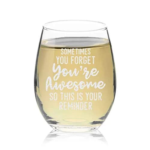 Veracco 15 oz Stemless Wine Glass | Funny Birthday Gift for Drinking Enthusiasts thumbnail 2