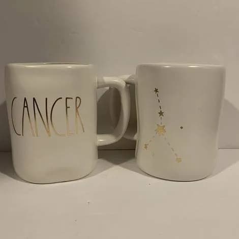 Rae Dunn by Magenta Cancer Zodiac White Mug 473ml (16oz) | Astrology Gift for Indian Buyers thumbnail 2