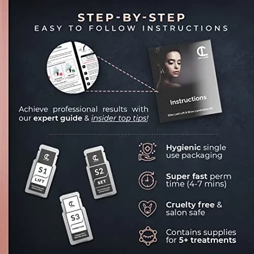 CICI Lash 2 in 1 Lash Lift & Brow Lamination Kit | Professional Salon Results Lasting 6-8 Weeks | 47 Piece Set thumbnail 6