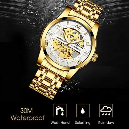 A ALPS Automatic Mechanical Watch for Men | 41mm Stainless Steel Case, 20mm Band, 30M Water Resistant thumbnail 6