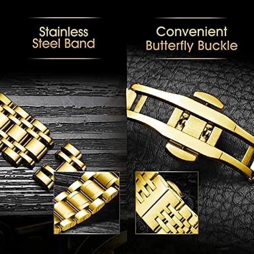 A ALPS Automatic Mechanical Watch for Men | 41mm Stainless Steel Case, 20mm Band, 30M Water Resistant thumbnail 7