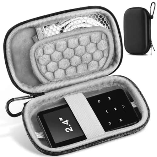 AGPTEK MP3 MP4 Player Case for 2.4'' MP3 Player with Metal Carabiner Clip | All-round Drop & Scratch Protection thumbnail 1