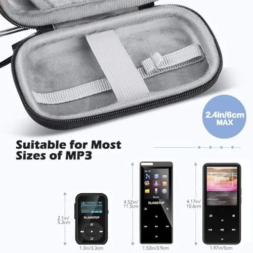 AGPTEK MP3 MP4 Player Case for 2.4'' MP3 Player with Metal Carabiner Clip | All-round Drop & Scratch Protection thumbnail 2
