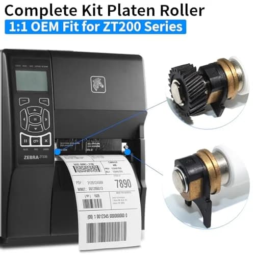 PARTS P1037974-028 Kit Platen Roller for Zebra ZT200 Series Thermal Printer Transfer Roller 203/300dpi thumbnail 2