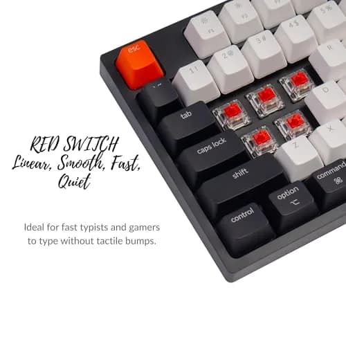 Keychron C1 Wired TKL Keyboard Gateron G Pro Red RGB Backlight | Mechanical, Compact, for Windows & Mac thumbnail 7