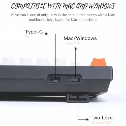 Keychron C1 Wired TKL Keyboard Gateron G Pro Red RGB Backlight | Mechanical, Compact, for Windows & Mac thumbnail 4