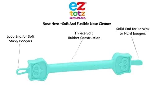 EZTOTZ Nose Hero Baby Nose & Ear Cleaner Tool | Flexible Rubber Infant Booger Picker, Made in USA thumbnail 7