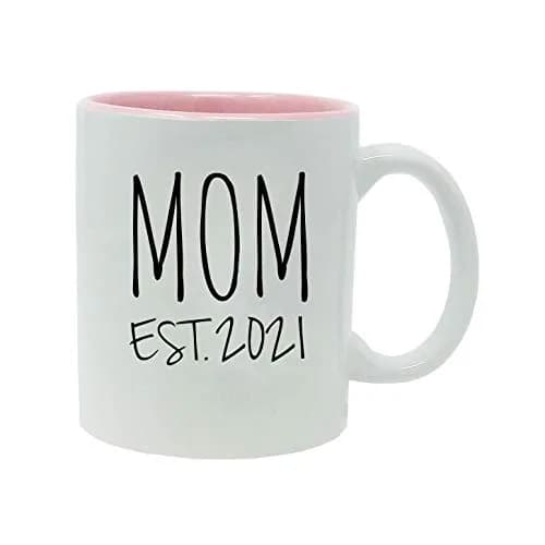 CustomGiftsNow Mom Established Est. 2021 Ceramic Coffee Mug 325ml (11 Ounces) | Permanent Design thumbnail 1