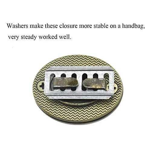 HAHIYO Twist Purse Closure Turn Locks Clip Clasps 1.4 Inch Antique Brass | Easy Install for Wallets & Handbags thumbnail 5