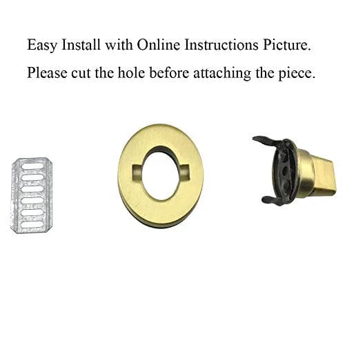 HAHIYO Twist Purse Closure Turn Locks Clip Clasps 1.4 Inch Antique Brass | Easy Install for Wallets & Handbags thumbnail 2