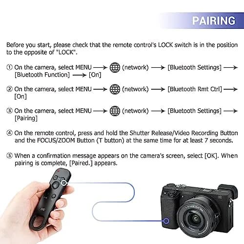 JJC Wireless Bluetooth Remote Control for Sony, Replaces Sony RMT-P1BT | 10m Range, Multi-Function, Compact Design thumbnail 5