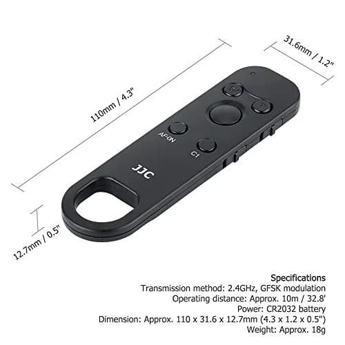 JJC Wireless Bluetooth Remote Control for Sony, Replaces Sony RMT-P1BT | 10m Range, Multi-Function, Compact Design thumbnail 9