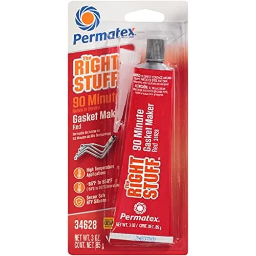 Permatex Right Stuff 90 Minute Red High Temperature Gasket Maker 3 oz | Fast Cure, Long Lasting Seals thumbnail 1