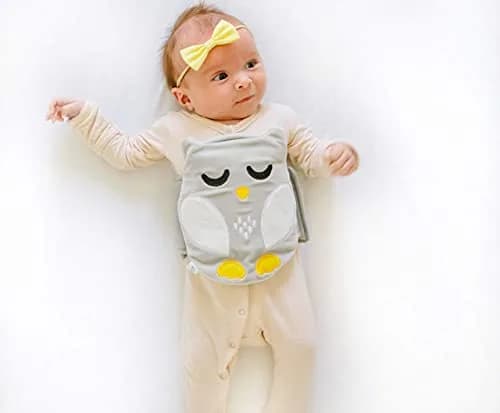 bebon Belly Hugger Baby Colic, Gas and Upset Stomach Relief Heated Tummy Wrap with Reusable Gel Pack for Newborns and Infants (Grey-white) thumbnail 7