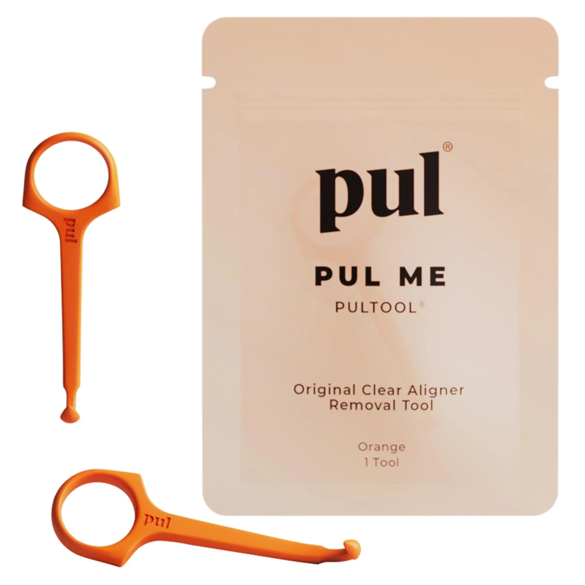 The Pultool Orange Aligner Removal Tool - 2 Pack | Hygienic & Easy Orthodontic Accessory - main product image