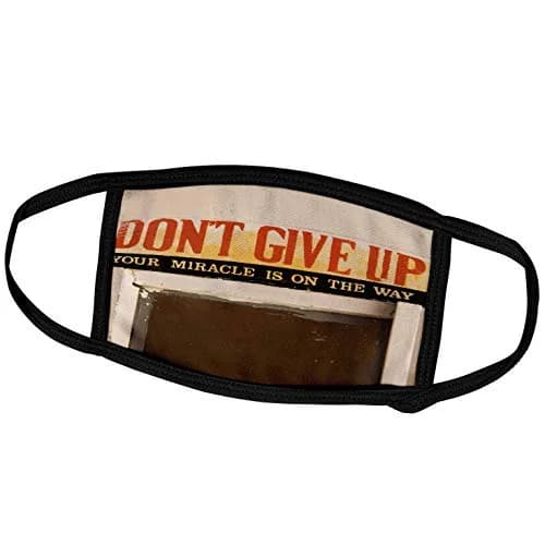 3dRose Face Mask Ghana, Bolgatanga Religious Sign | Lightweight, Reusable, Breathable Polyester (7.25 x 4.7-inch) thumbnail 1