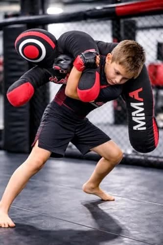 FNine Sports MMA Grappling Dummy Unfilled Canvas Bag Black Red 120 cm (47 Inches) | Practice Submission Lifting Throwing thumbnail 8