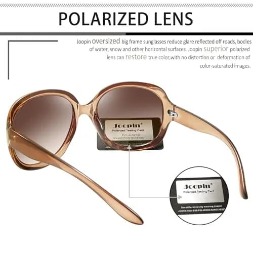 Joopin Oversized B04-Brown Gradient Butterfly Sunglasses for Women | Polarized UV400 Protection thumbnail 4