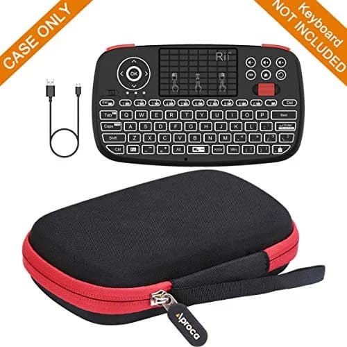 Aproca Case for Rii i4 Mini Bluetooth Keyboard | Durable EVA & 1680D Material, Black thumbnail 4