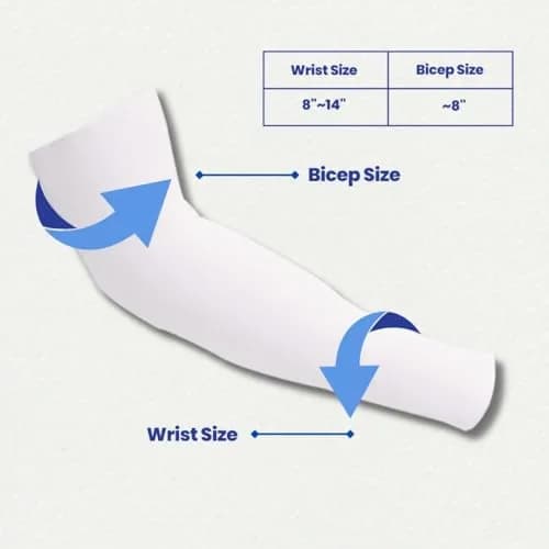 FOOTINSOLE.COM SunDefender Cooling Arm Sleeves with UPF 50+ UV Protection | 2 Pairs White thumbnail 8
