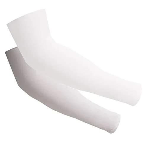FOOTINSOLE.COM Cooling Arm Sleeves White + Gray 2 Pairs | UPF 50+ UV Protection for Sports thumbnail 1