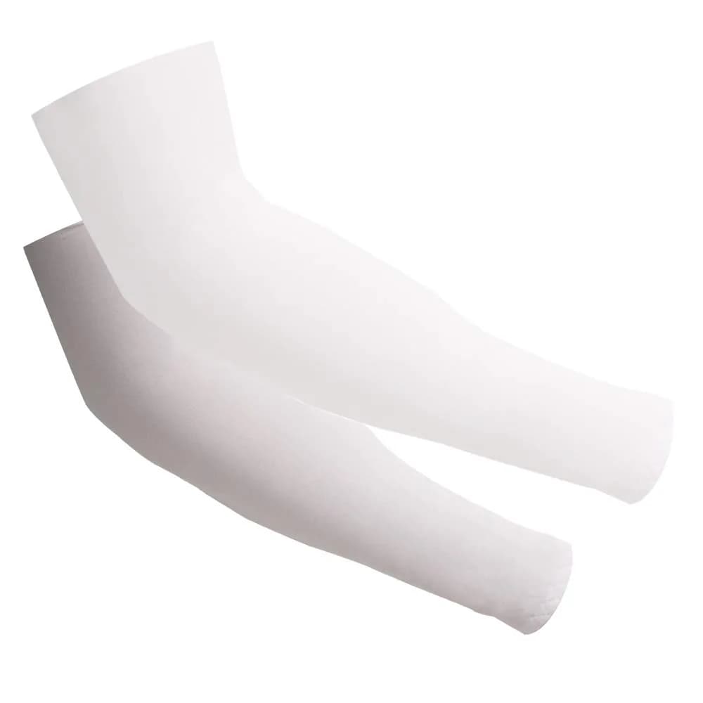 FOOTINSOLE.COM Cooling Arm Sleeves White + Gray 2 Pairs | UPF 50+ UV Protection for Sports - main product image