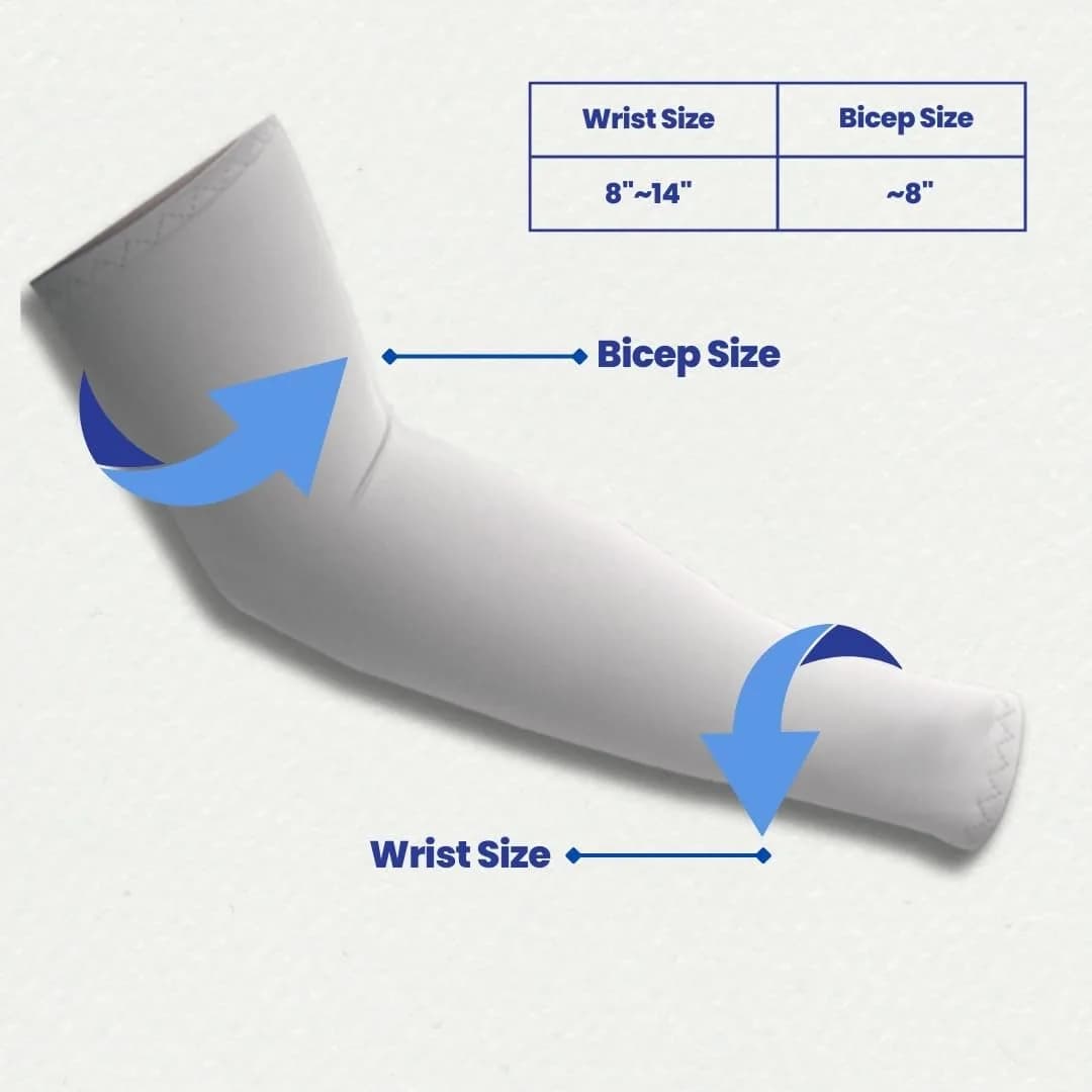 FOOTINSOLE.COM Cooling Arm Sleeves White + Gray 2 Pairs | UPF 50+ UV Protection for Sports - view 8