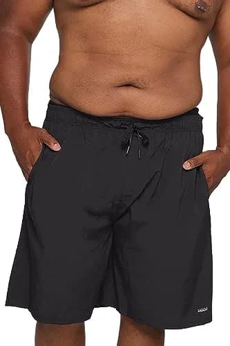 HOdo Big & Tall Swim Trunks 11 inch | Quick-Dry Supportive Mesh Liner Black 5XL thumbnail 1