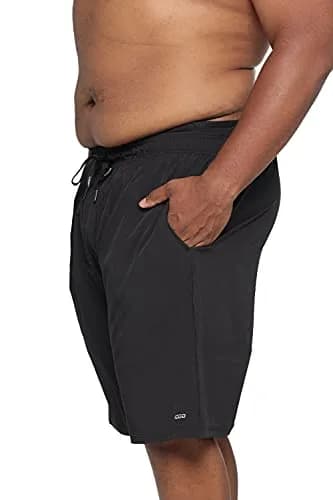 HOdo Big & Tall Swim Trunks 11 inch | Quick-Dry Supportive Mesh Liner Black 5XL thumbnail 2