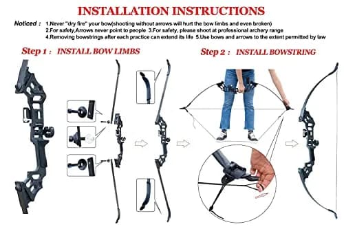 IS-TONGTU Takedown Recurve Bow and Arrow Set — 51" Right-Handed 30-50 lbs | Complete Archery Kit for Beginners & Youth thumbnail 8