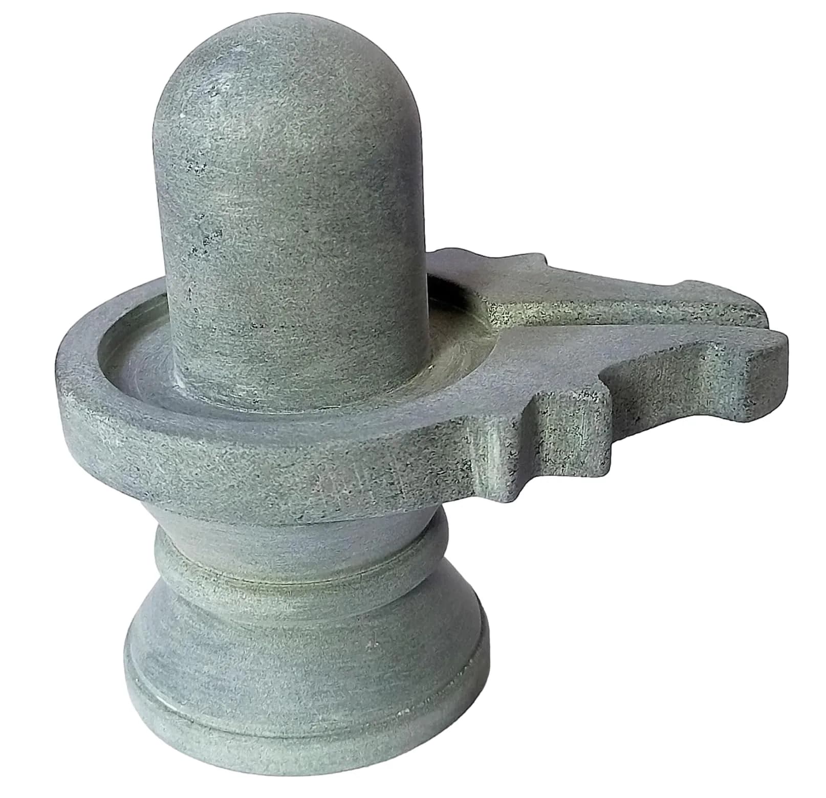 athizay Grey Stone Shivling Idol 6.5 cm (2.56 in) | Handmade in Banaras for Meditation & Puja — 5 cm Grey