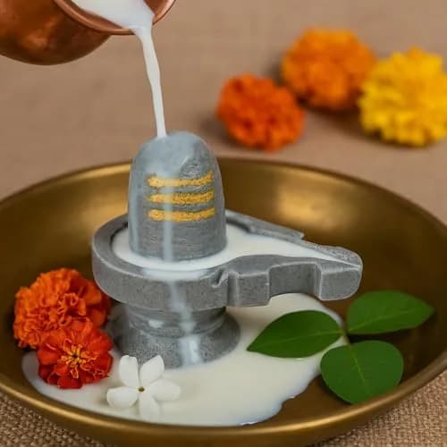 athizay Stone Shivling 5 cm | Natural Gorara Stone for Daily Pooja & Spiritual Gifting thumbnail 5