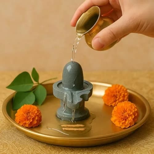 athizay Stone Shivling 5 cm | Natural Gorara Stone for Daily Pooja & Spiritual Gifting thumbnail 3