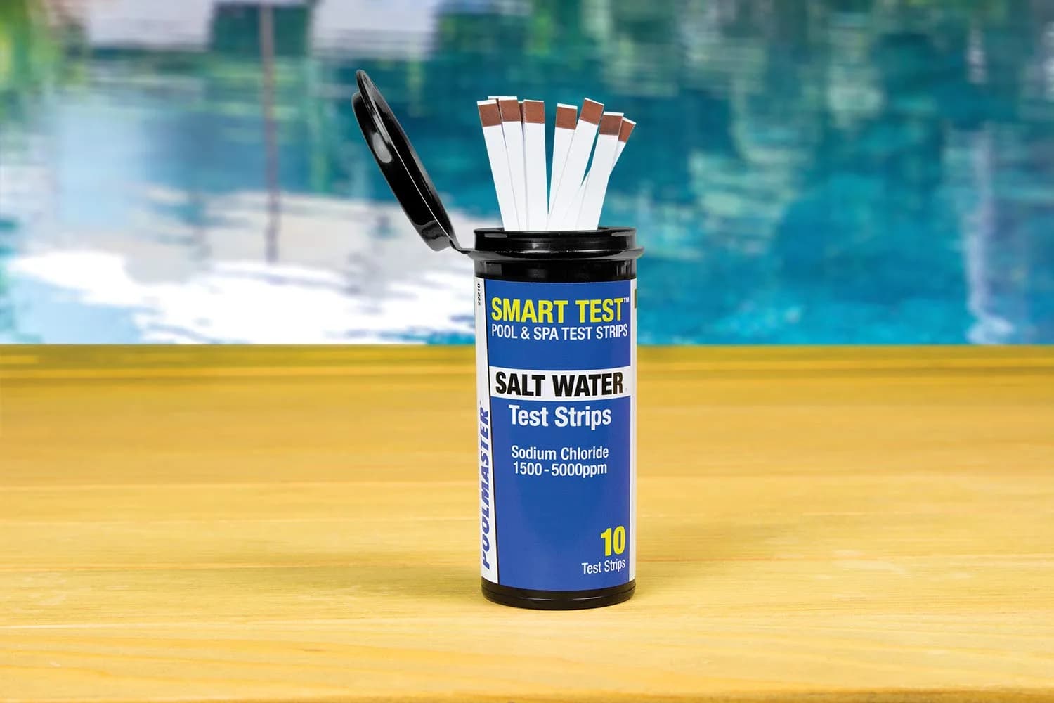 Poolmaster Smart Test 6-Way Swimming Pool and Spa Water Chemistry Test Strips 100 Count (2 Pack) | Test Chlorine, Bromine, pH, Alkalinity, Total Chlorine & Hardness — Salt Water Test Strips