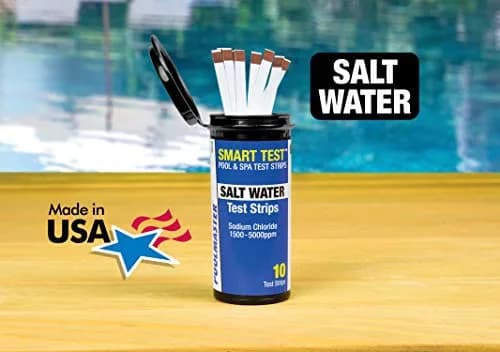 Poolmaster Salt Water Swimming Pool and Spa Water Chemistry Testing Strips 10 Count | Tests Sodium Chloride 1500-5000ppm thumbnail 2