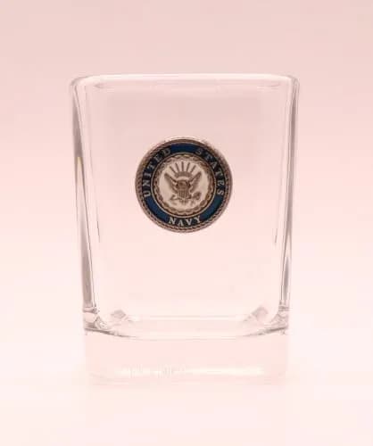 Indiana Metal Craft US Navy Crest Enamel Emblem Shot Glass | 2.5 oz Square, Made in USA thumbnail 4