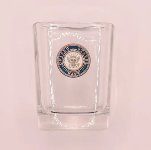 Indiana Metal Craft US Navy Crest Enamel Emblem Shot Glass | 2.5 oz Square, Made in USA thumbnail 6